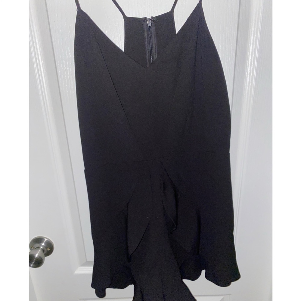 Black Ruffle Romper